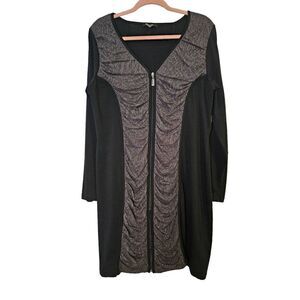 Yest black zip up dress. Size XL.